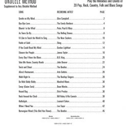 Hal Leonard More Easy Songs For Ukulele Book