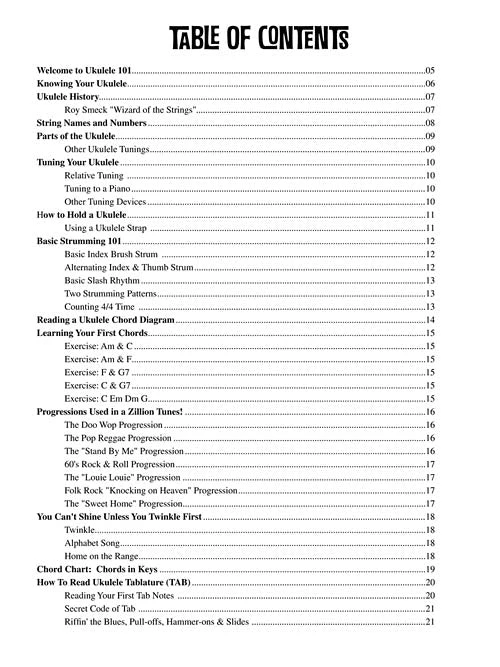 Hal Leonard Ukulele 101 The Fun & Easy Ukulele Method Book W/CD Books & AV