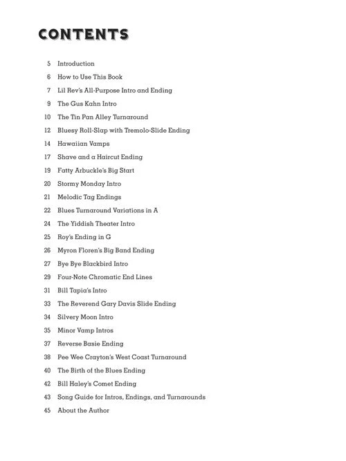 Hal Leonard Intros, Endings & Turnarounds For Ukulele