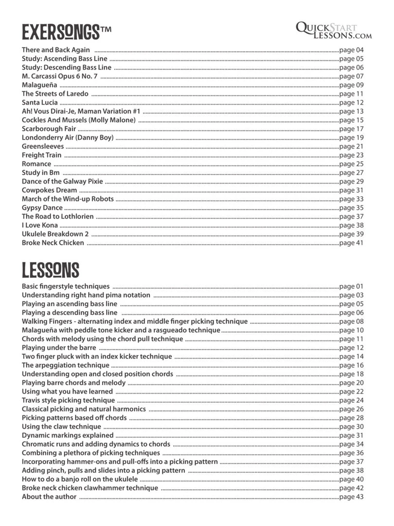 Hal Leonard Kev's QuickStart For Fingerstyle 2 Ukulele Book