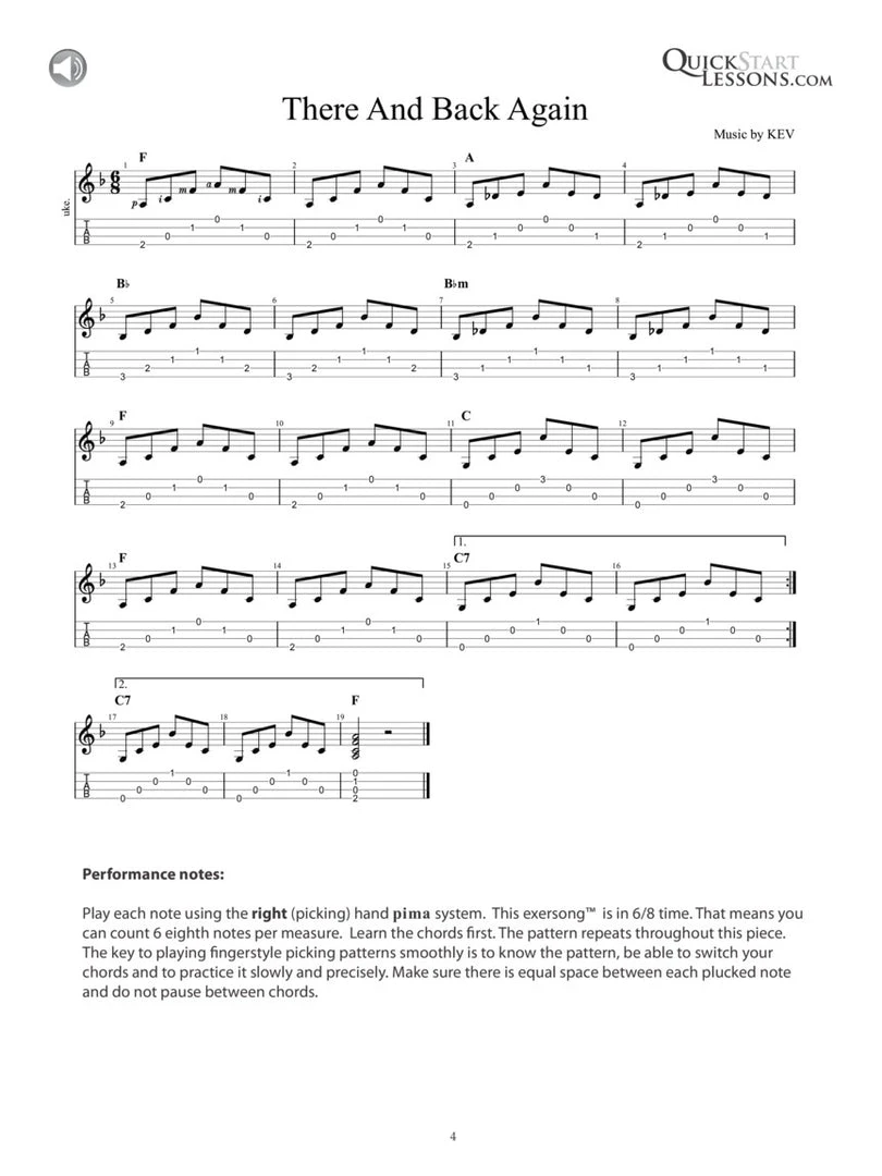 Hal Leonard Kev's QuickStart For Fingerstyle 2 Ukulele Book