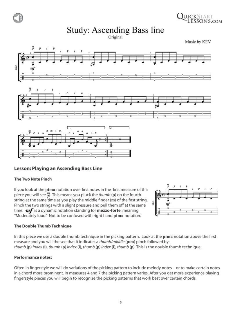 Hal Leonard Kev's QuickStart For Fingerstyle 2 Ukulele Book