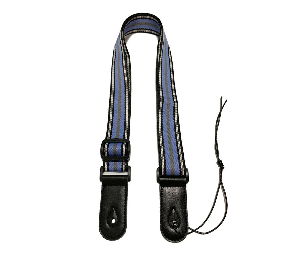 Renegade Accessories Ukulele Strap STRAP/SD25 Blue Grey Stripes