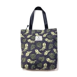 UKULELE MOVEMENT Hawaiian Tote Bag - Green Leaves 06