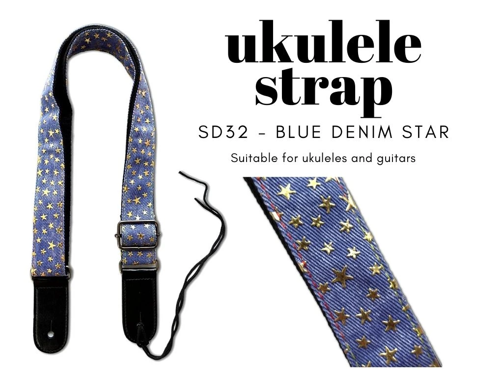 Renegade Ukulele Strap STRAP/SD32 (Blue Denim Star) Accessories