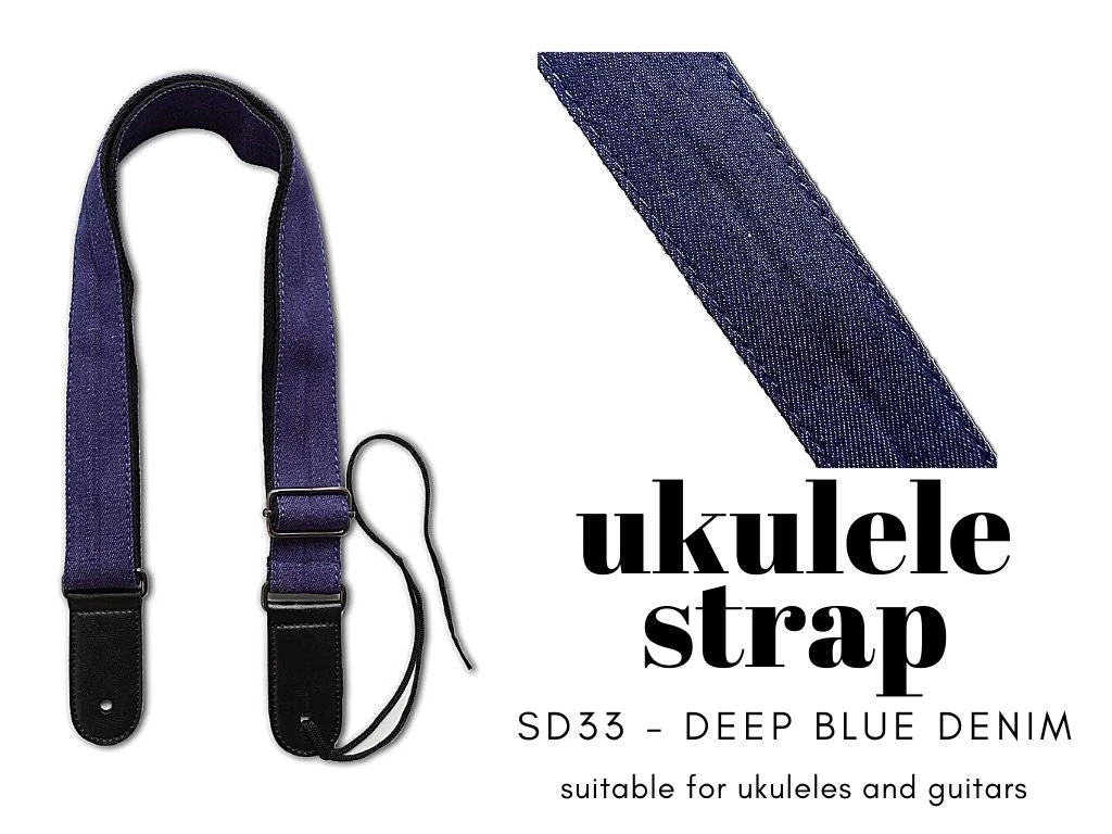 Renegade Ukulele Strap STRAP/SD33 (Deep Blue Denim) Accessories