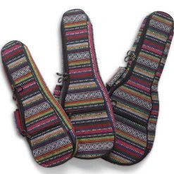 UKULELE MOVEMENT Padded Ukulele Gigbag (Colourful Woven)