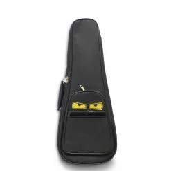 UKULELE MOVEMENT Accessories Padded Ukulele Gigbag (Black With Face)