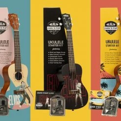 Ukuleles Kala Learn-To-Play Concert Ukulele Starter Kit (Elvis Rockabilly)